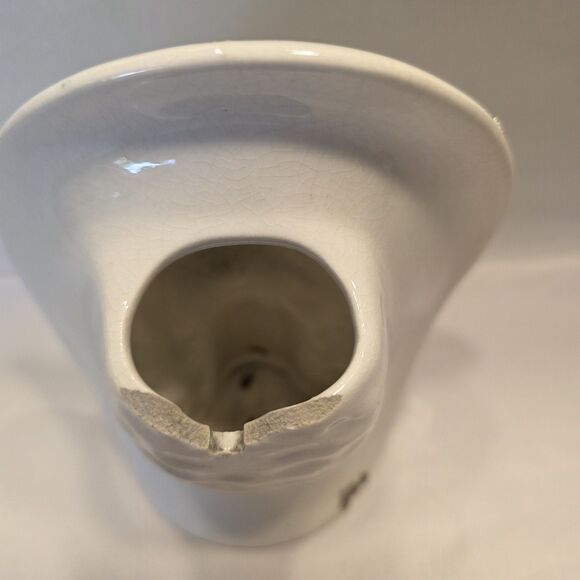 Vintage USA Pottery Art Deco Lady Head Vase Wall Pocket AS IS - Picture 7 of 12